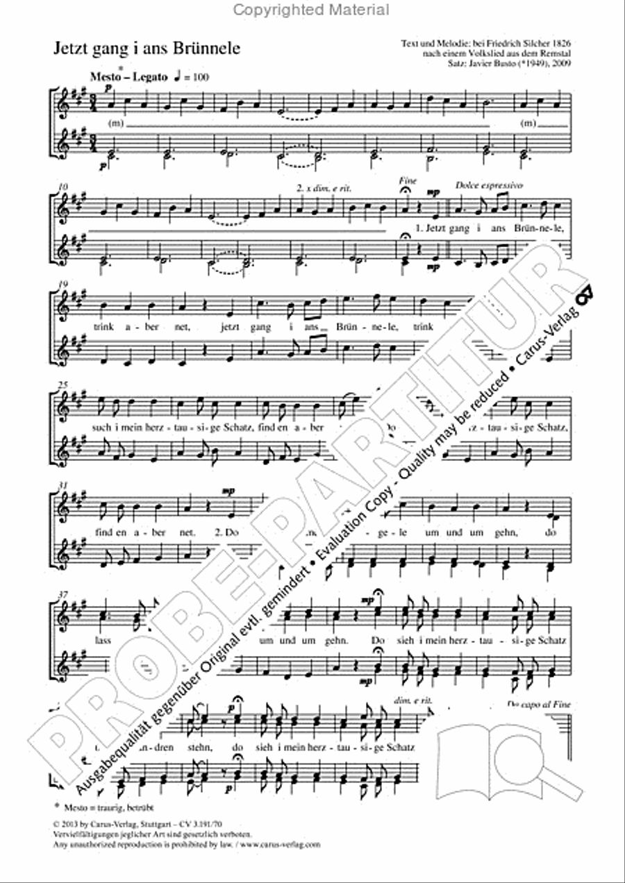 Jetzt gang i ans Brunnele SSAA scores gallery preview page 2