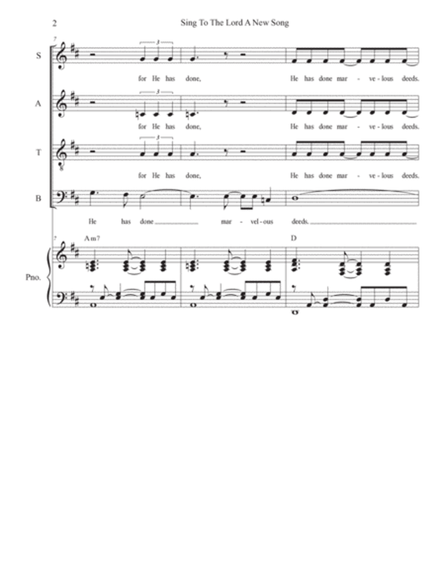 Sing To The Lord A New Song (Psalm 98) (Vocal Quartet - (SATB) image number null