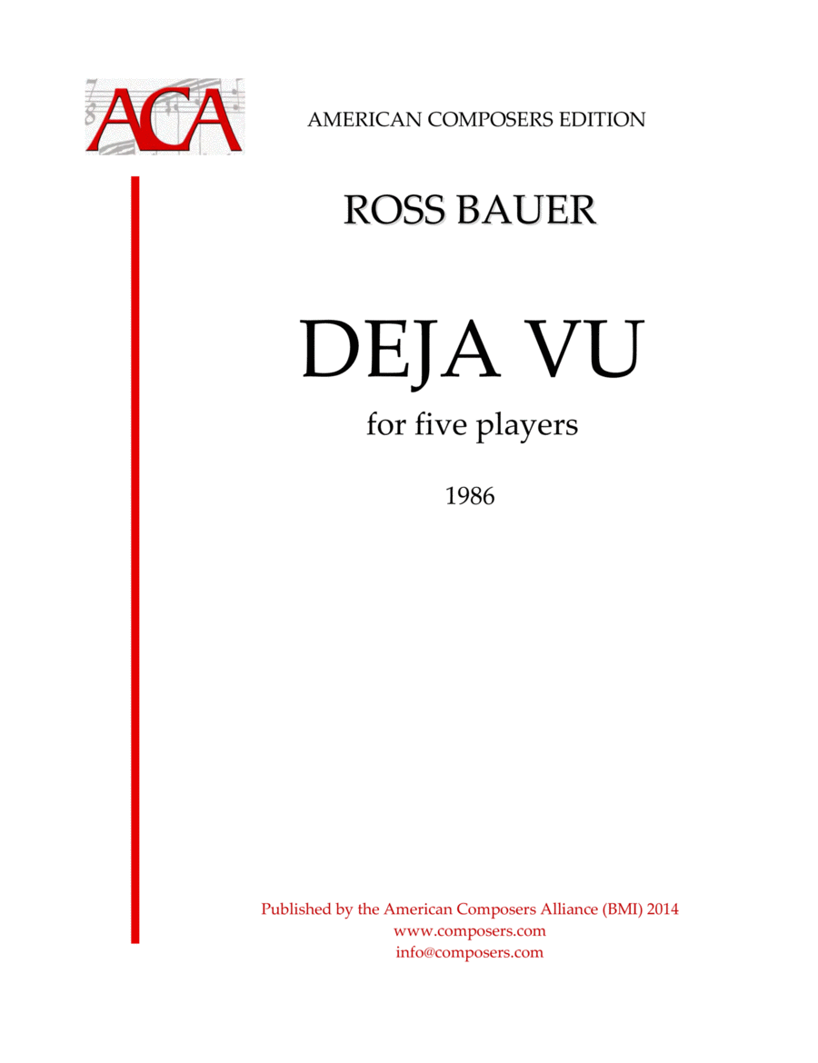 [Bauer] Deja Vu Small Ensemble scores gallery preview page 1