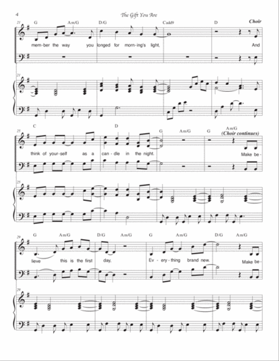 The Gift You Are 3-Part scores gallery preview page 4
