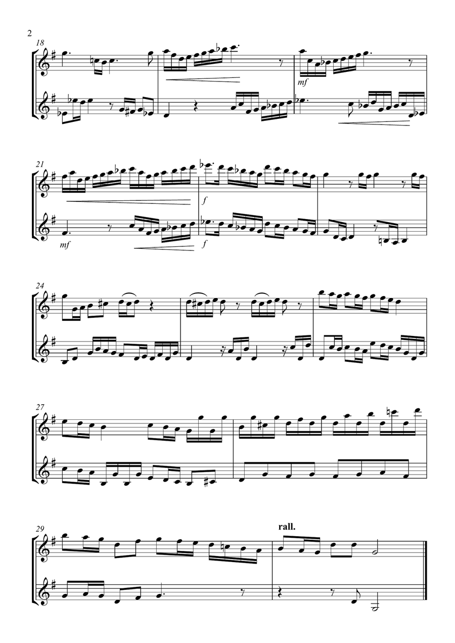 Brandenburg Concerto No. 3: Violin Duet String Duet scores gallery preview page 2