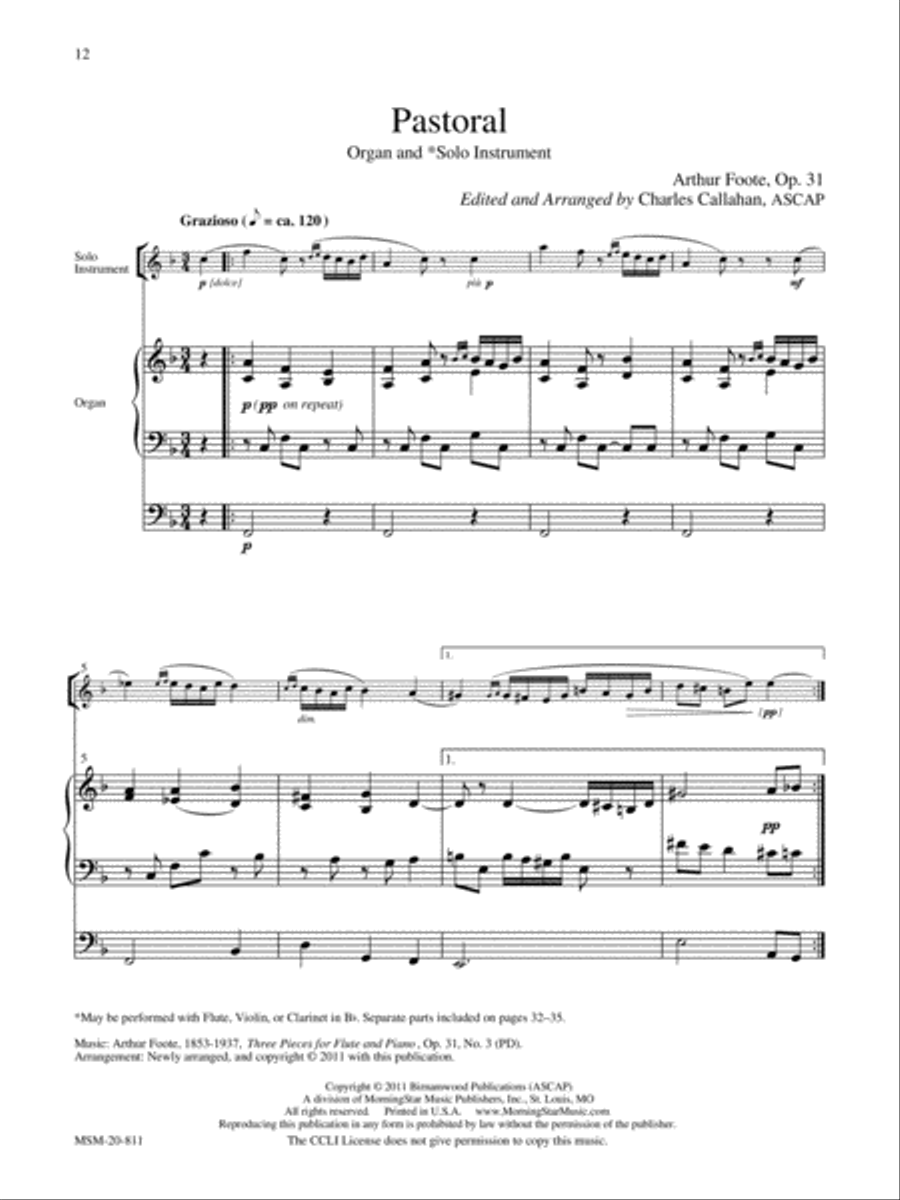 Organ Plus! Five Pieces for Organ + 1 or 2 Instruments, Volume 2 Organ scores gallery preview page 6