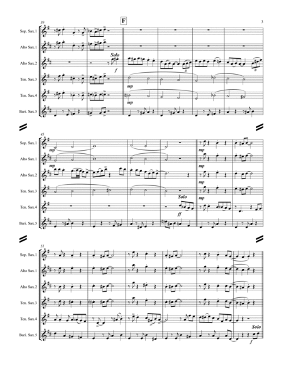 Let It Snow! Let It Snow! Let It Snow! Saxophone Quintet scores gallery preview page 4