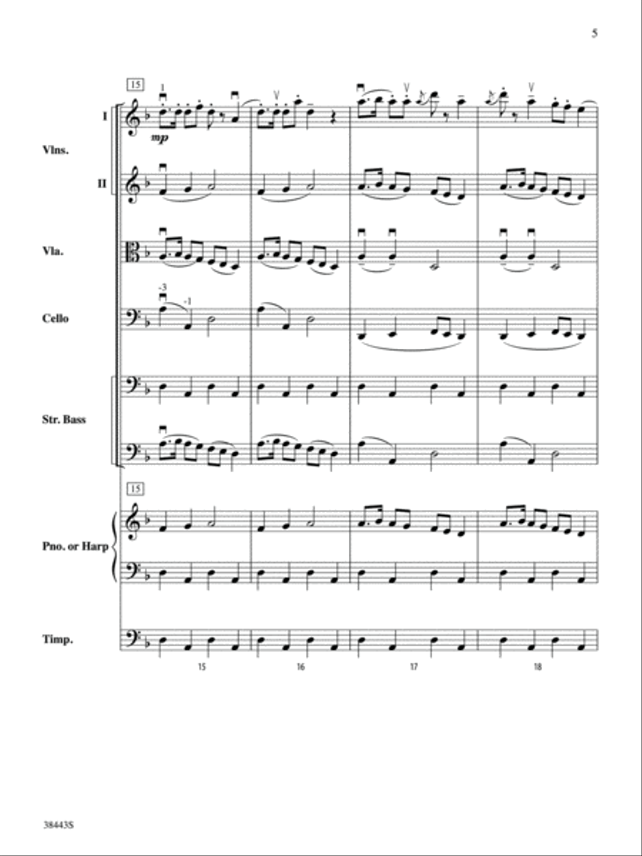 Theme from Symphony No. 1, Movement 3: Score String Orchestra scores gallery preview page 5