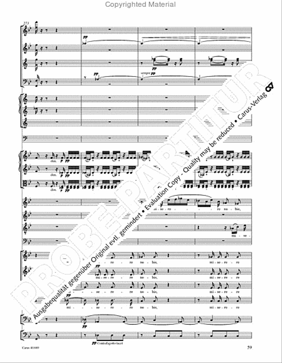 Missa solemnis Missa solemnis 4-Part scores gallery preview page 75