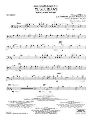 Highlights from Yesterday (Music Of The Beatles) (arr. Michael Brown) - Trombone 1