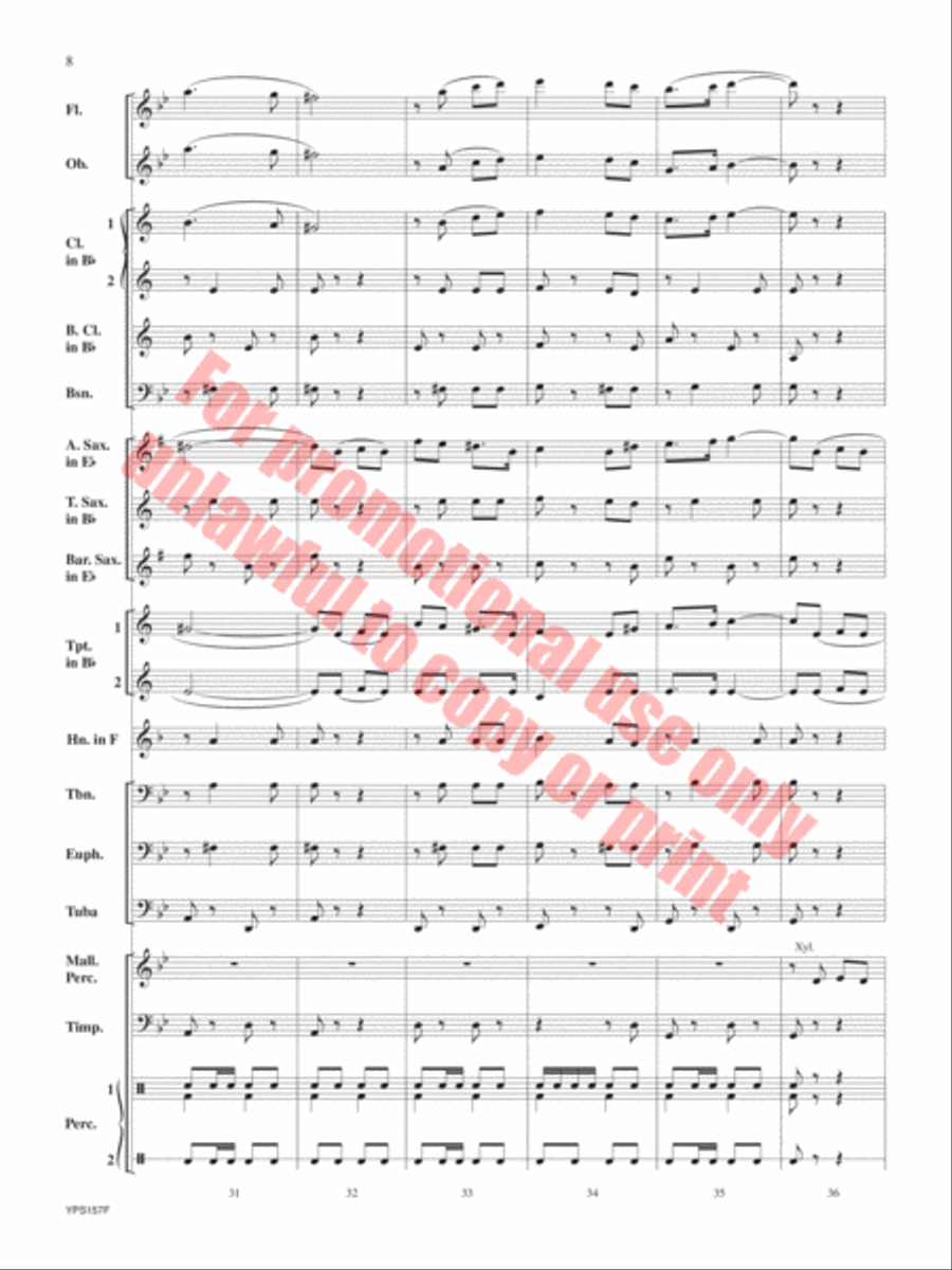 The Red Cape Concert Band scores gallery preview page 9