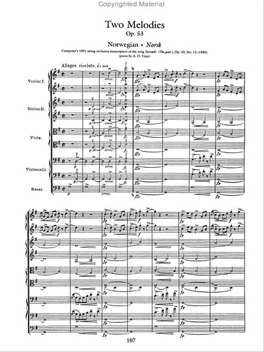Holberg Suite and Other Orchestral Works in Full Score Full Orchestra scores gallery preview page 2