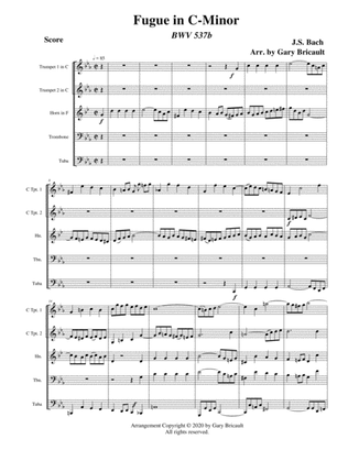 Fugue in C-Minor BWV 537b