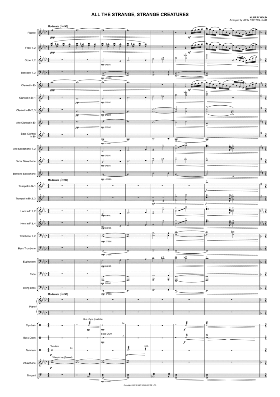 All The Strange Creatures Concert Band scores gallery preview page 1