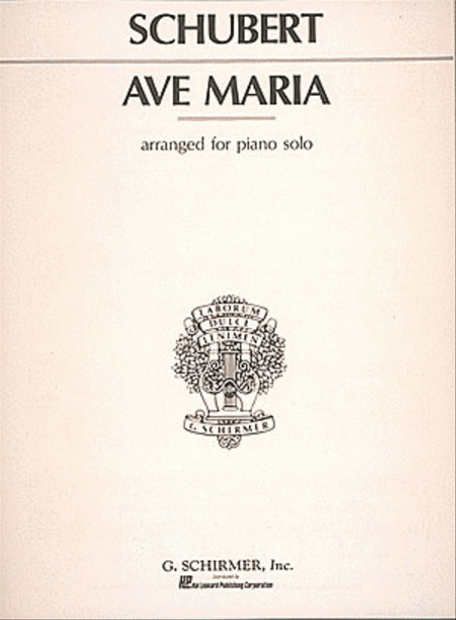 Ave Maria – Piano Solo Piano Solo scores gallery preview page 1