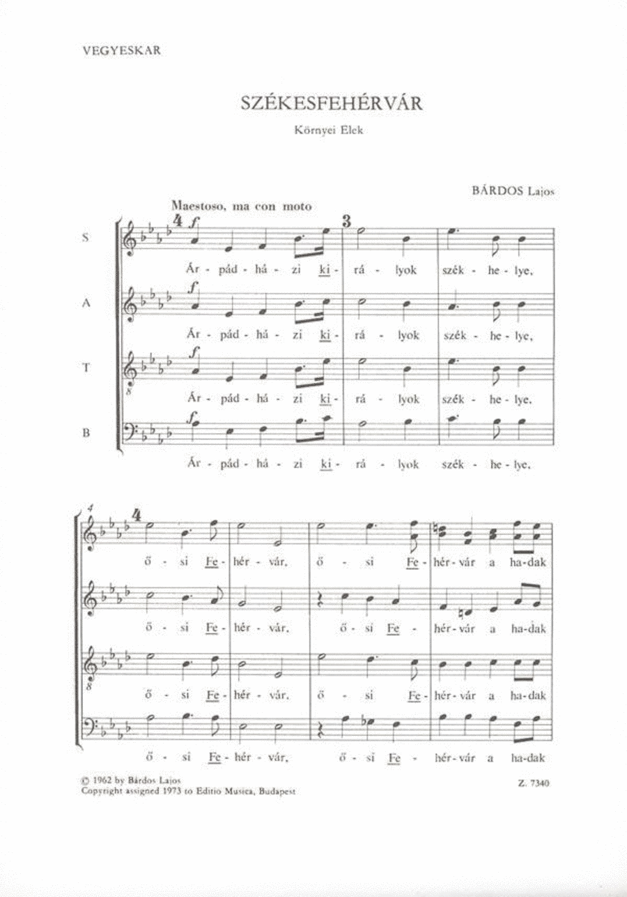 Székesfehérvár A Cappella scores gallery preview page 1