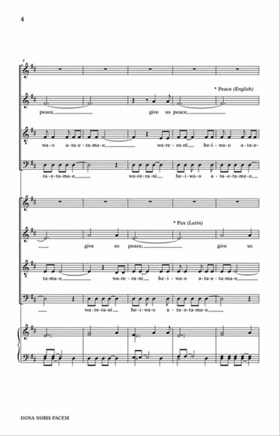 Dona Nobis Pacem 4-Part scores gallery preview page 3