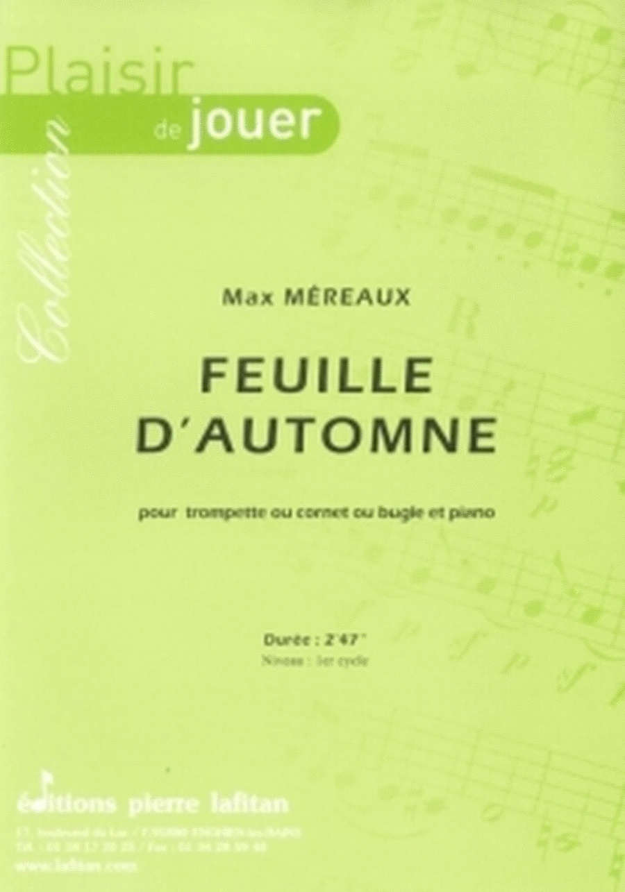 Feuille d'Automne Trumpet Solo scores gallery preview page 1