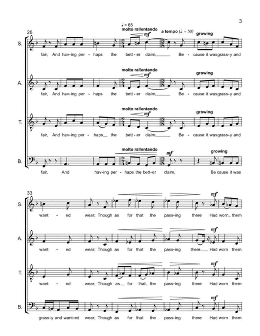 The Road Not Taken - A Contemporary Choral Arrangement image number null