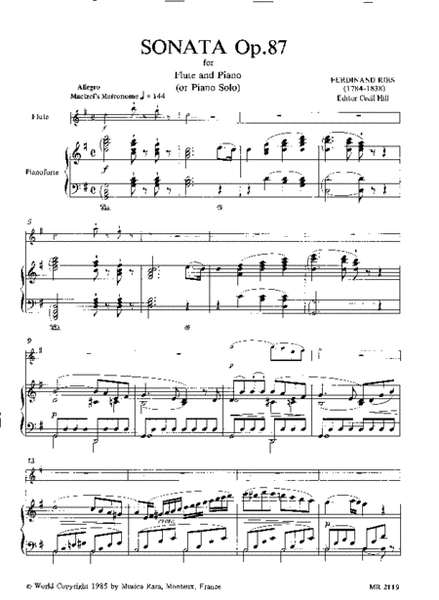 Sonata in G major Op. 87