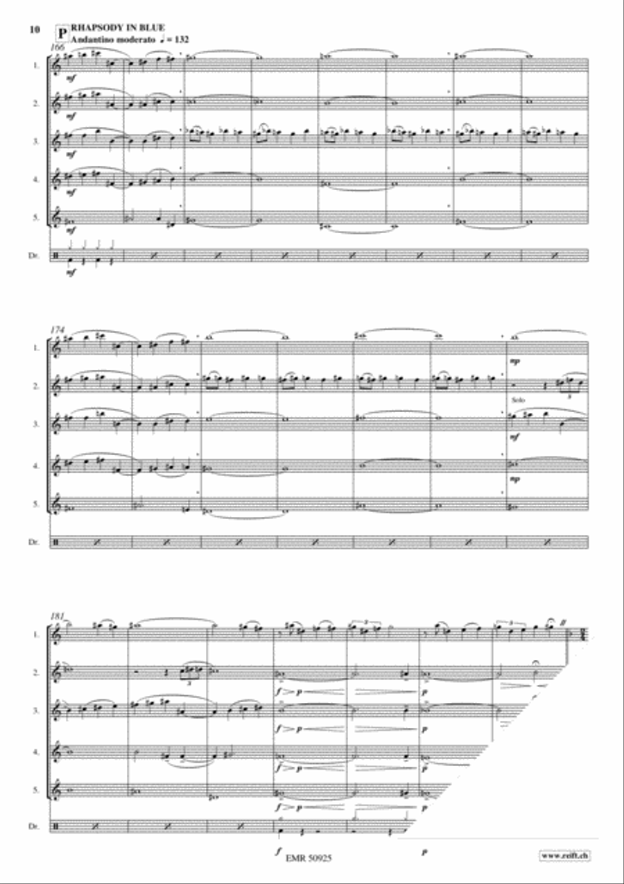 Wonderful Gershwin Saxophone Quintet scores gallery preview page 8