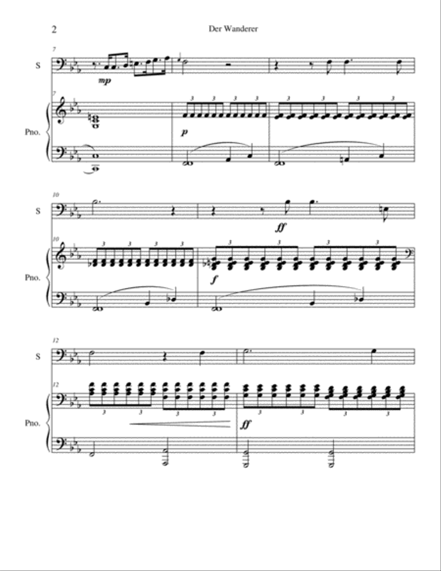 Der Wanderer Bassoon scores gallery preview page 2