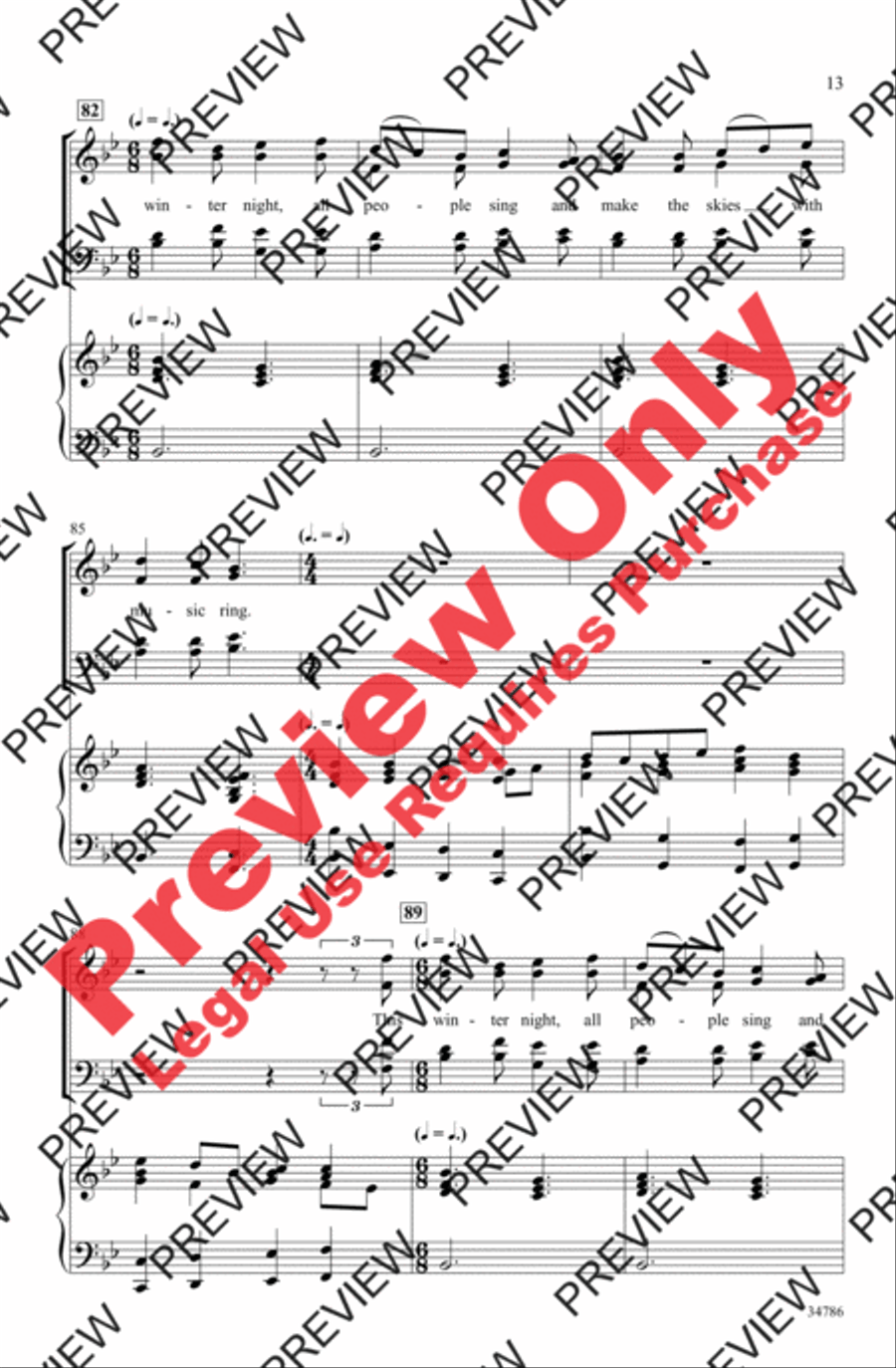 A Vaughan Williams Christmas 4-Part scores gallery preview page 12