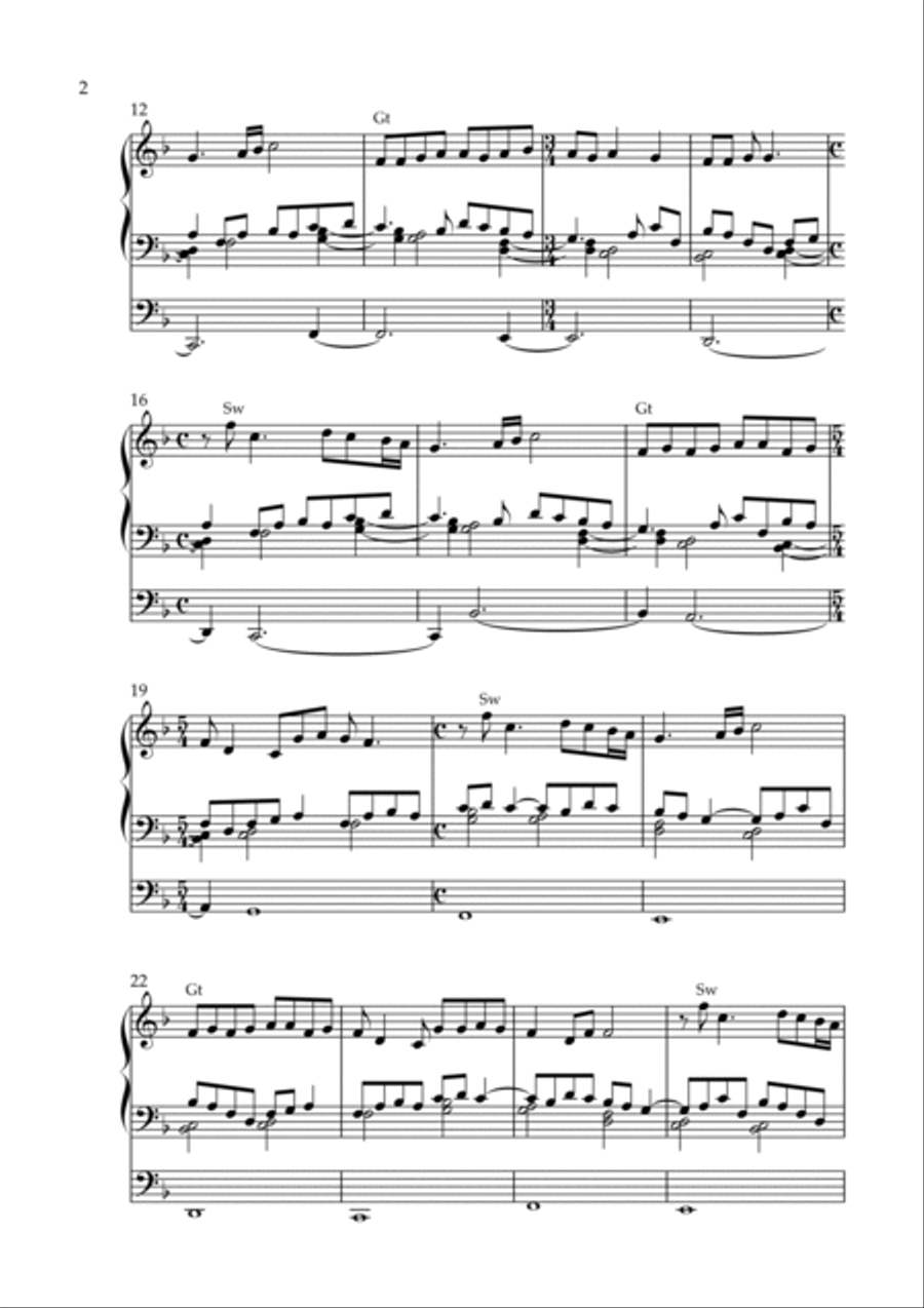 Meditation on Ubi Caritas, Op. 228 (Organ Solo) by Vidas Pinkevicius Organ Solo scores gallery preview page 2