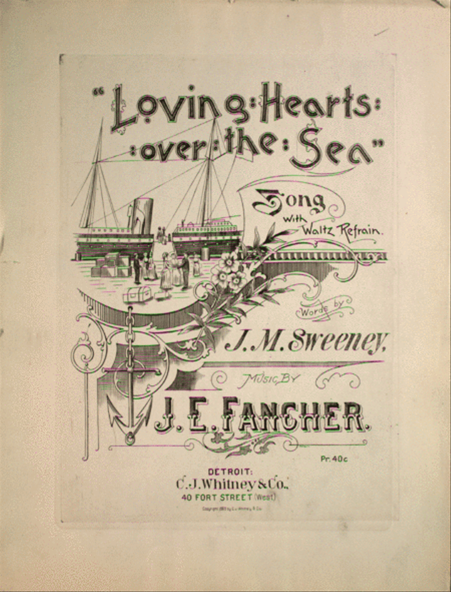Loving Hearts Over the Sea. Song With Waltz Refrain Voice scores gallery preview page 1
