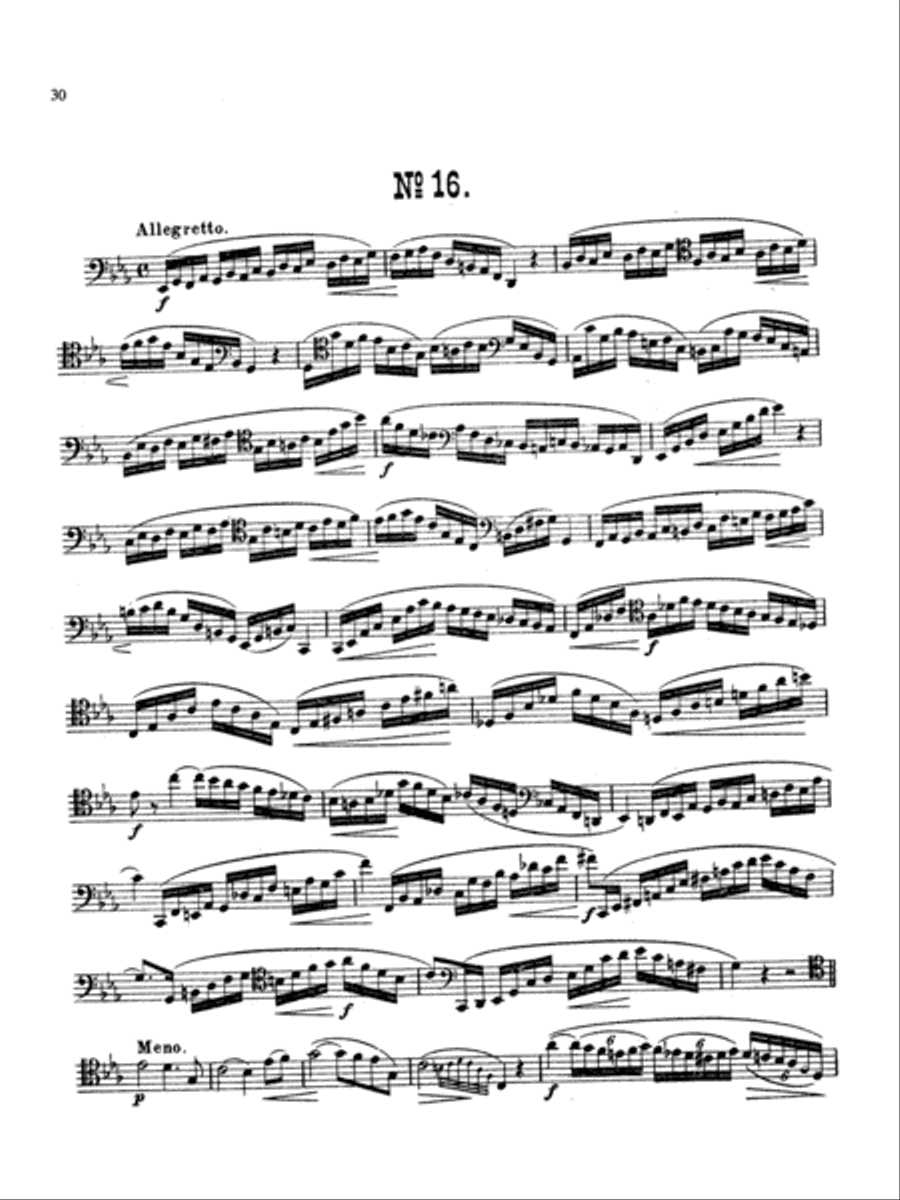 Milde: Fifty Concert Studies, Op. 26 Bassoon Solo scores gallery preview page 1