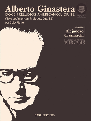 Book cover for 12 American Preludes -'Doce Preludios Americanos'