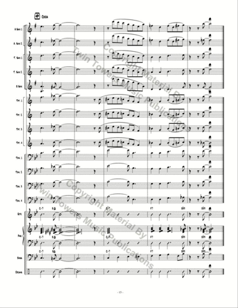 No Nonsense Blues Jazz Ensemble scores gallery preview page 16