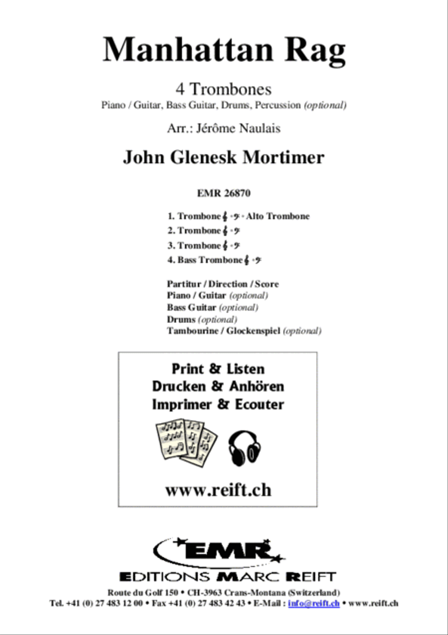 Manhattan Rag Trombone Quartet scores gallery preview page 2