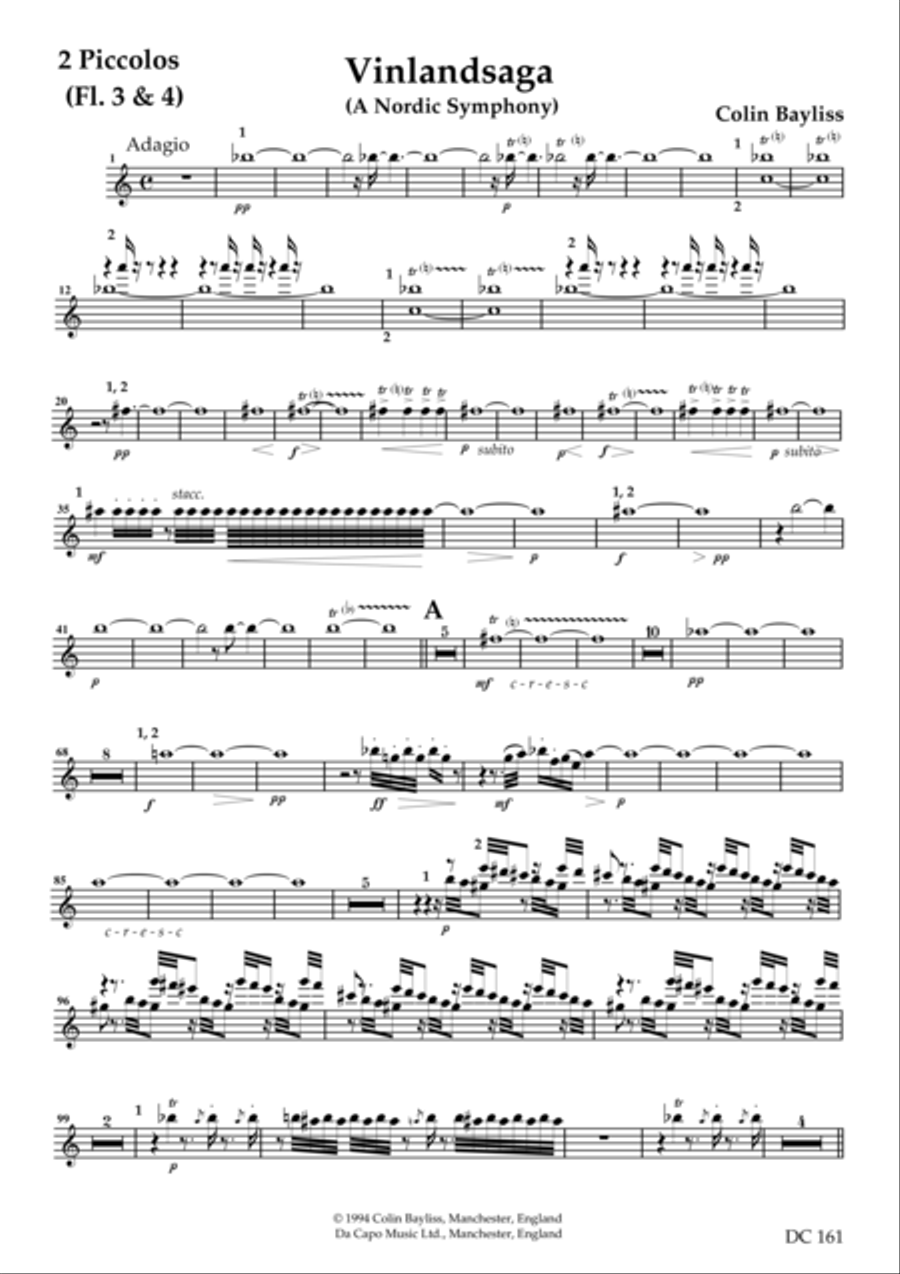 Vinlandsaga - a Nordic Symphony [woodwind parts] Woodwind Quintet scores gallery preview page 1