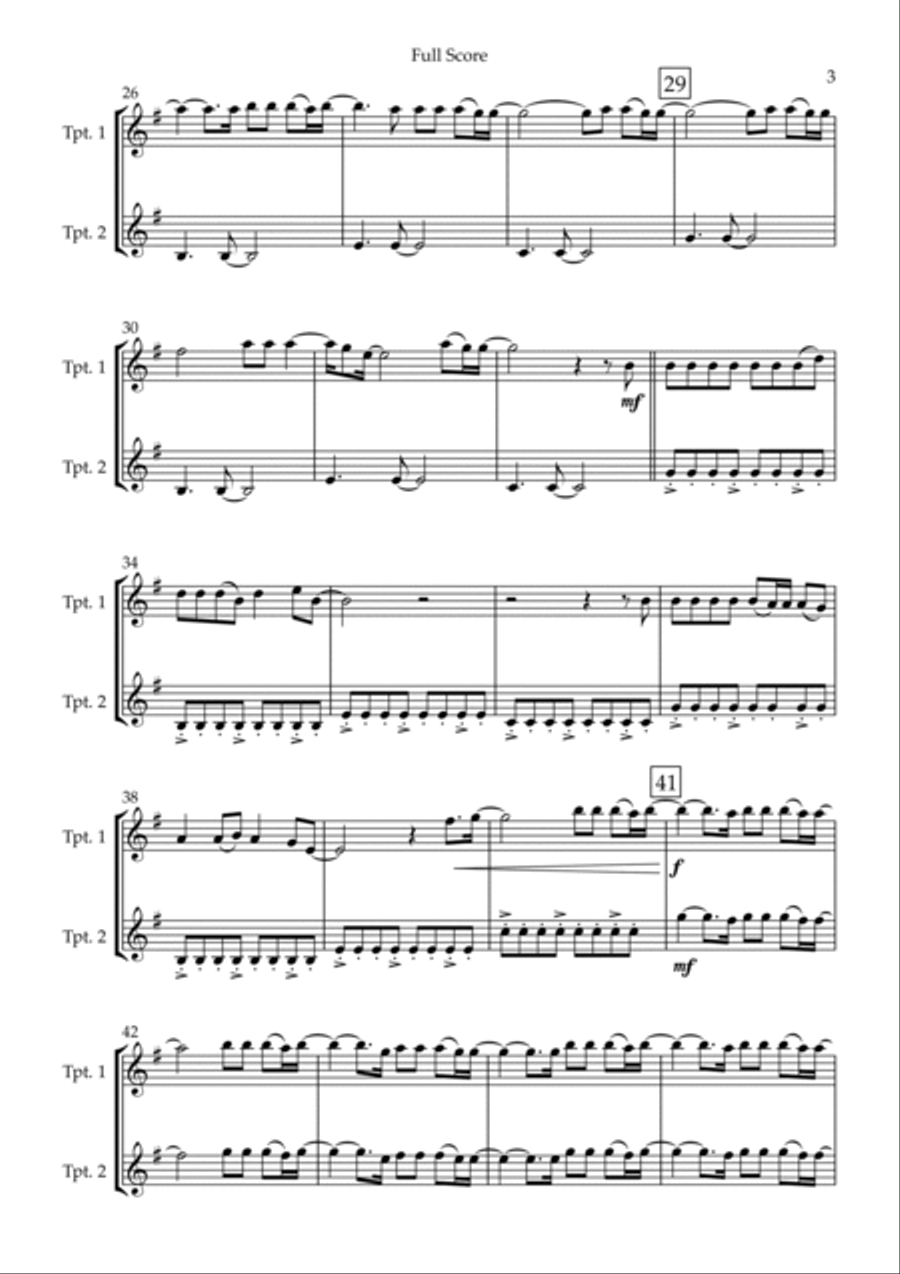 You Say You Say Trumpet Duet scores gallery preview page 3