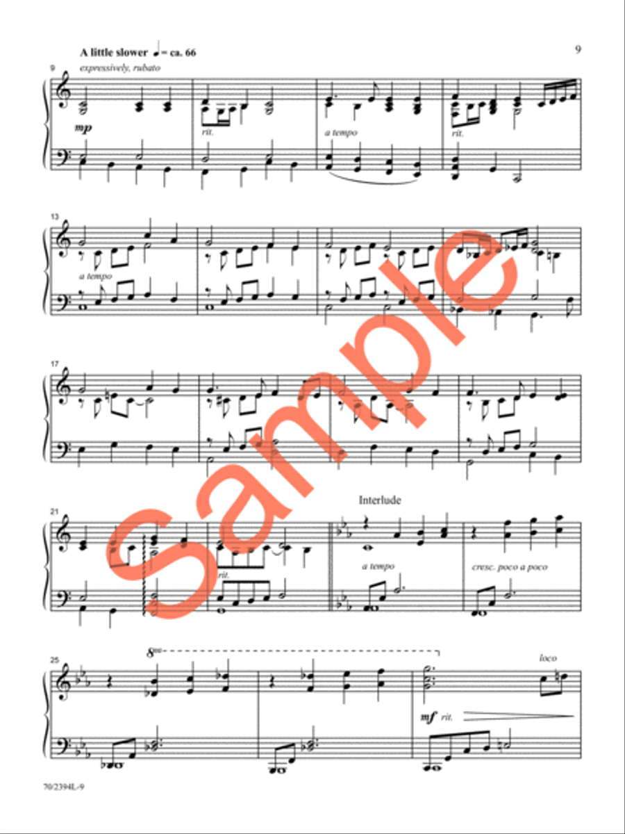 Refreshing Piano Solo scores gallery preview page 9