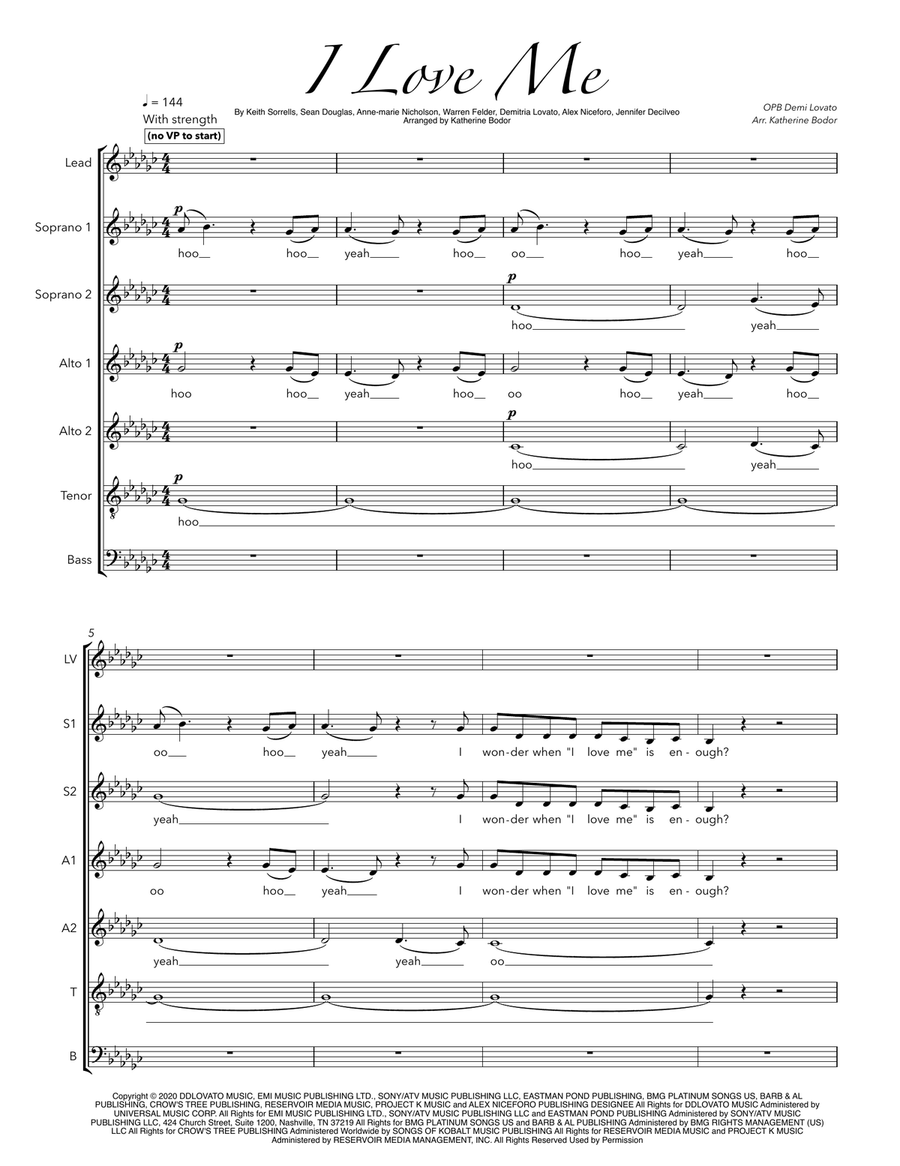 I Love Me A Cappella scores gallery preview page 1