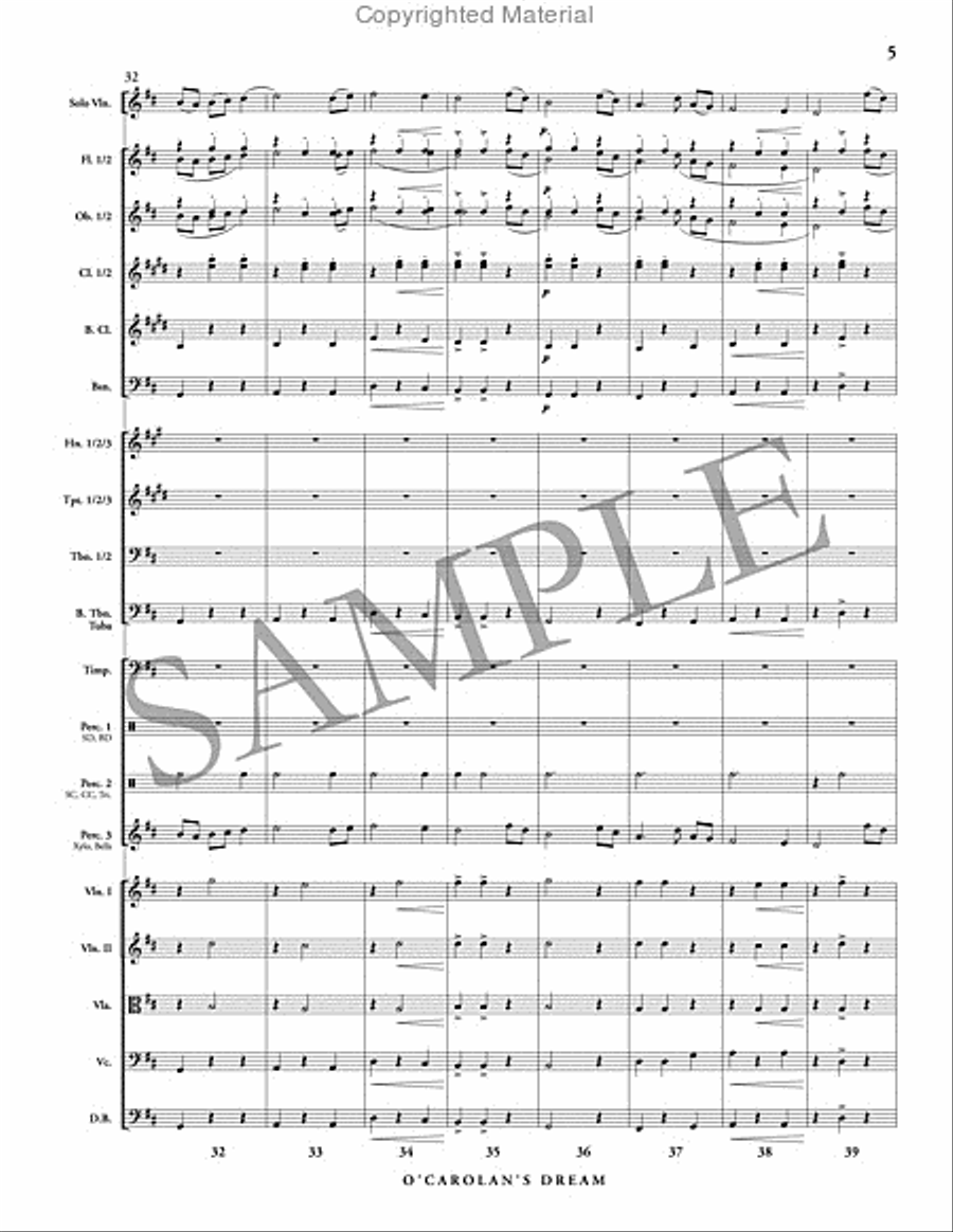O'Carolan's Dream (score only) Orchestra scores gallery preview page 6