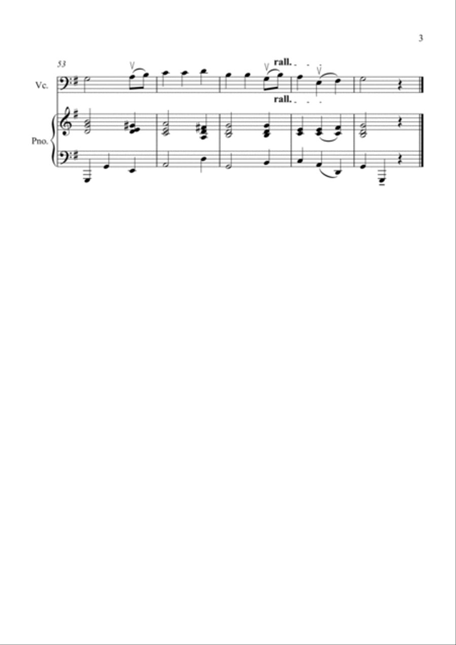 Away in a Manger for Cello and Piano Piano scores gallery preview page 3