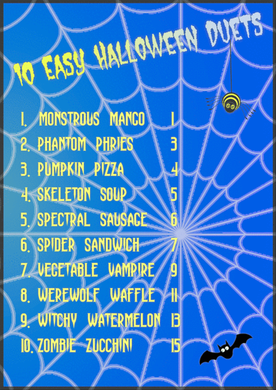10 Easy Halloween Duets for Violin String Duet scores gallery preview page 2