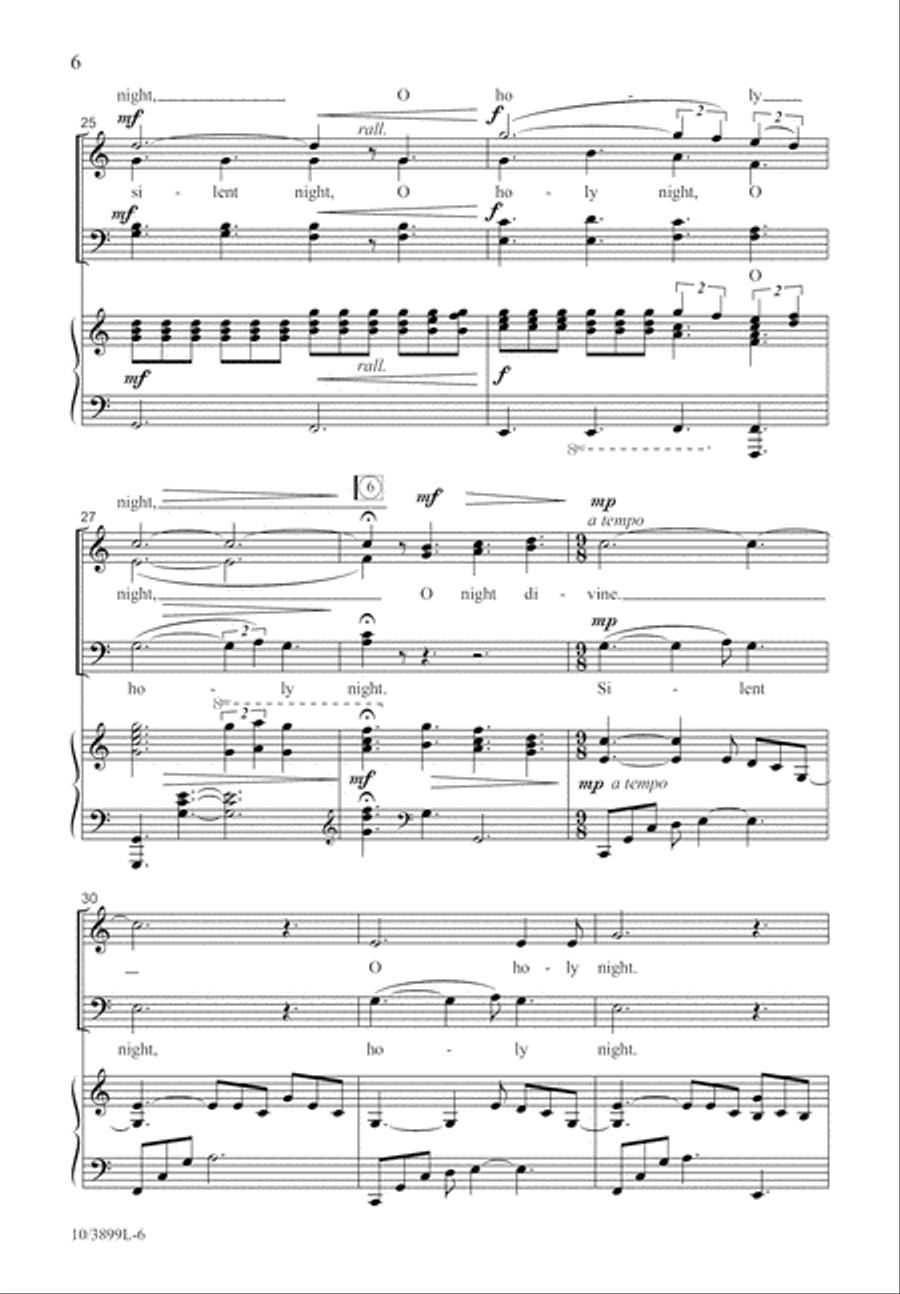 Holy Night, Silent Night 4-Part scores gallery preview page 6