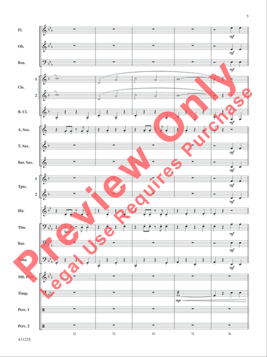 Clouds Clouds Concert Band scores gallery preview page 5