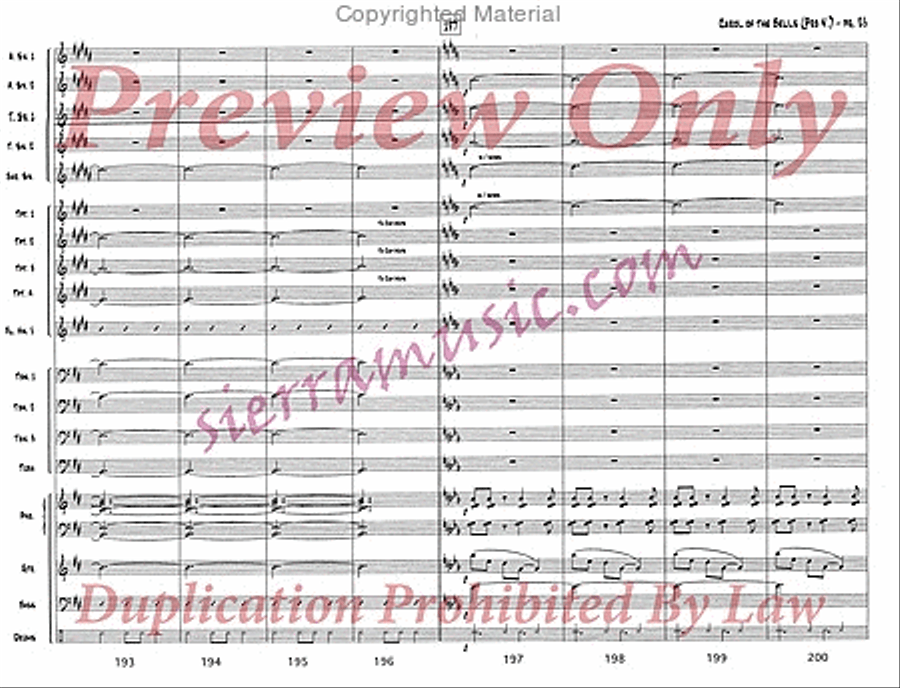 Carol of the Bells (pro) Jazz Ensemble scores gallery preview page 26