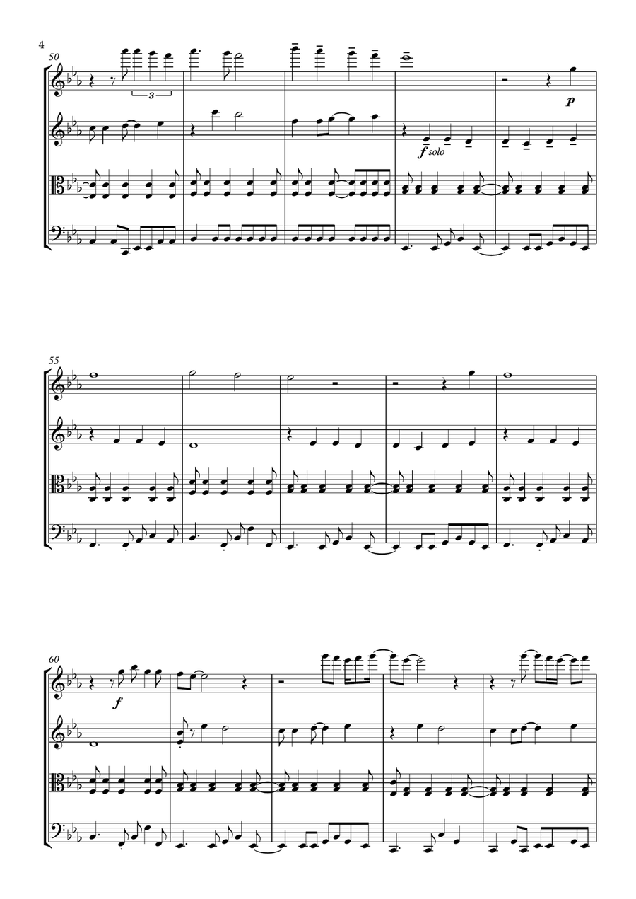 Be My Baby String Quartet scores gallery preview page 4