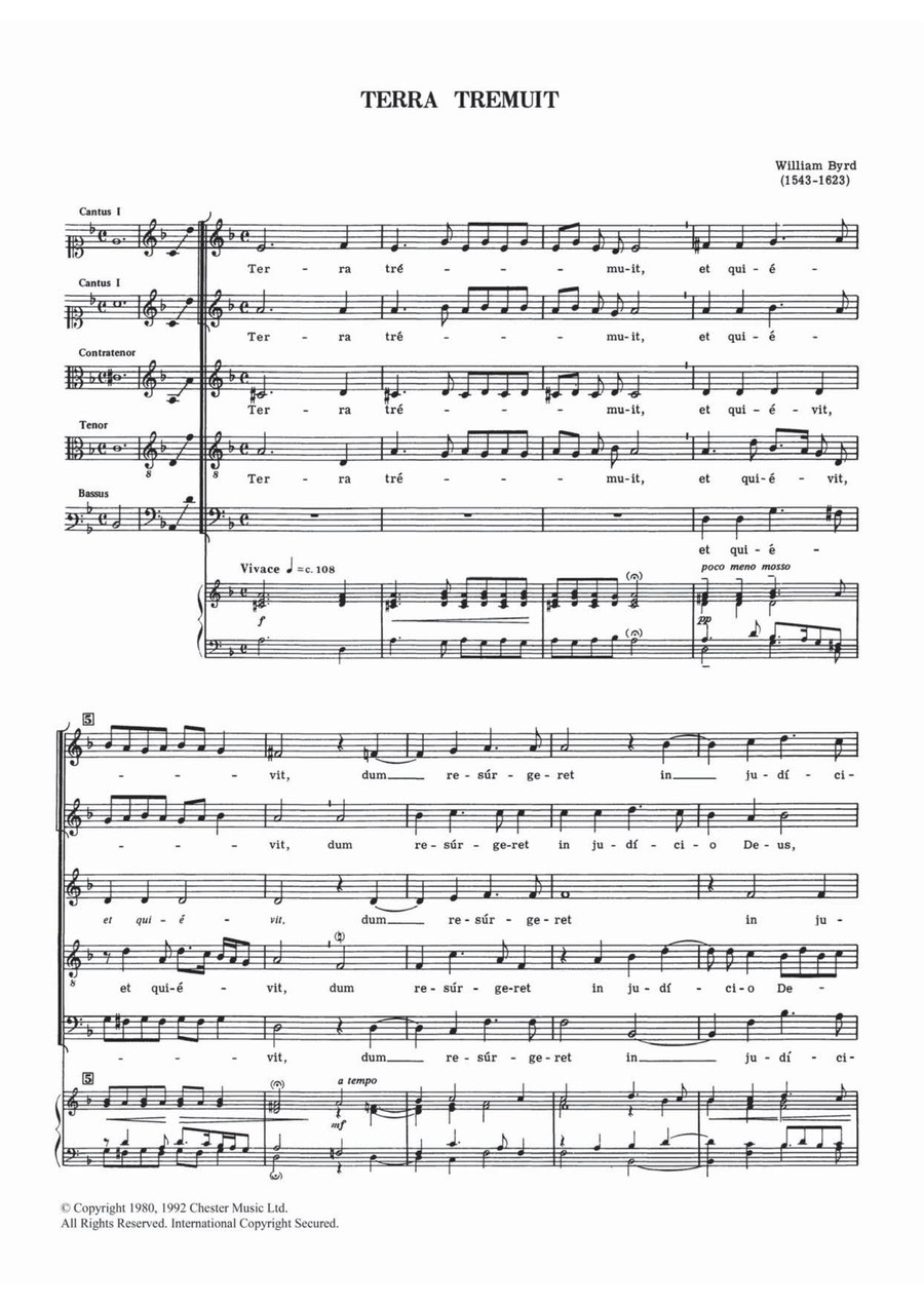 Terra Tremuit Terra Tremuit Piano, Vocal, Guitar scores gallery preview page 1