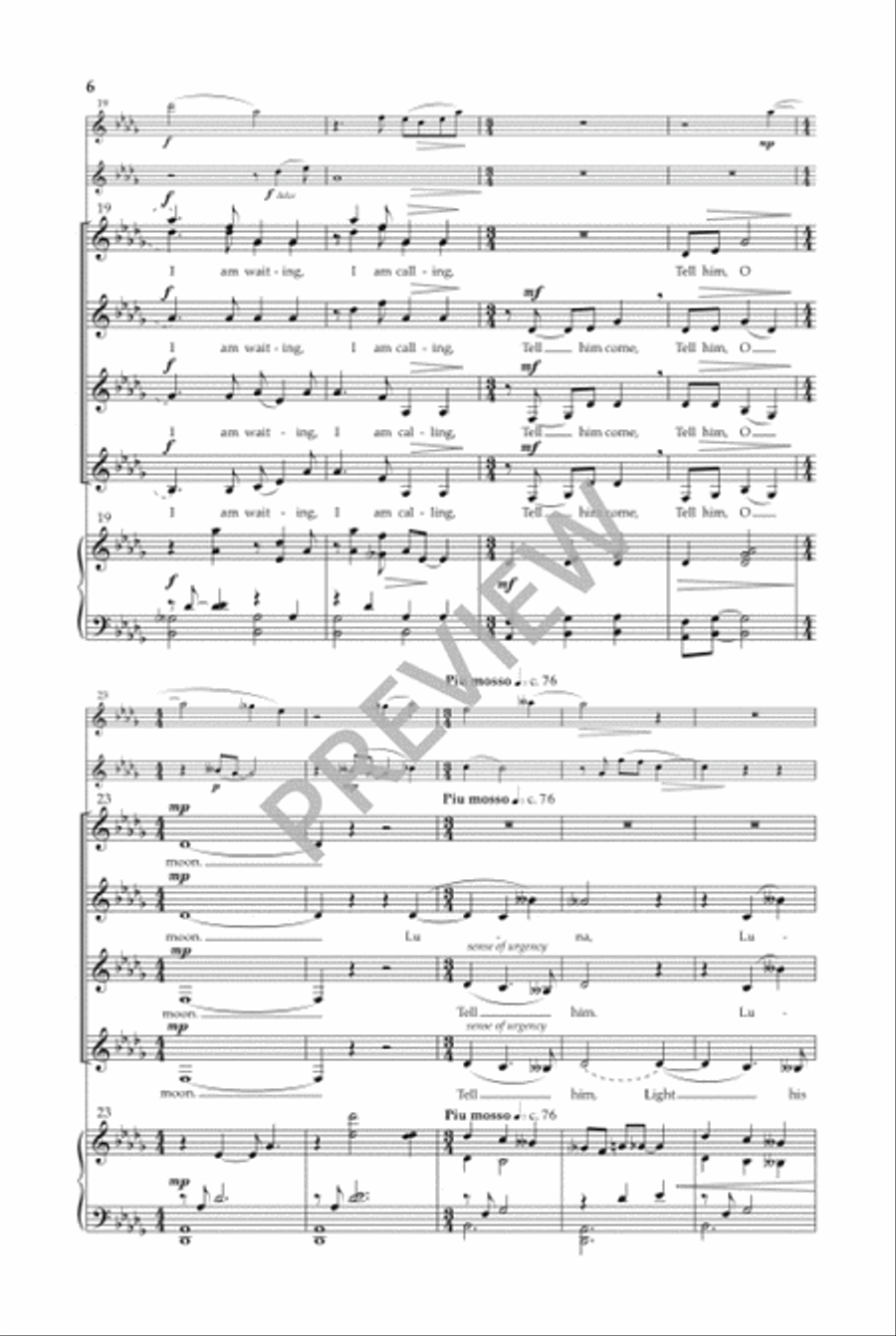 Song to the Moon (SSAA) Song to the Moon (SSAA) SSAA scores gallery preview page 7