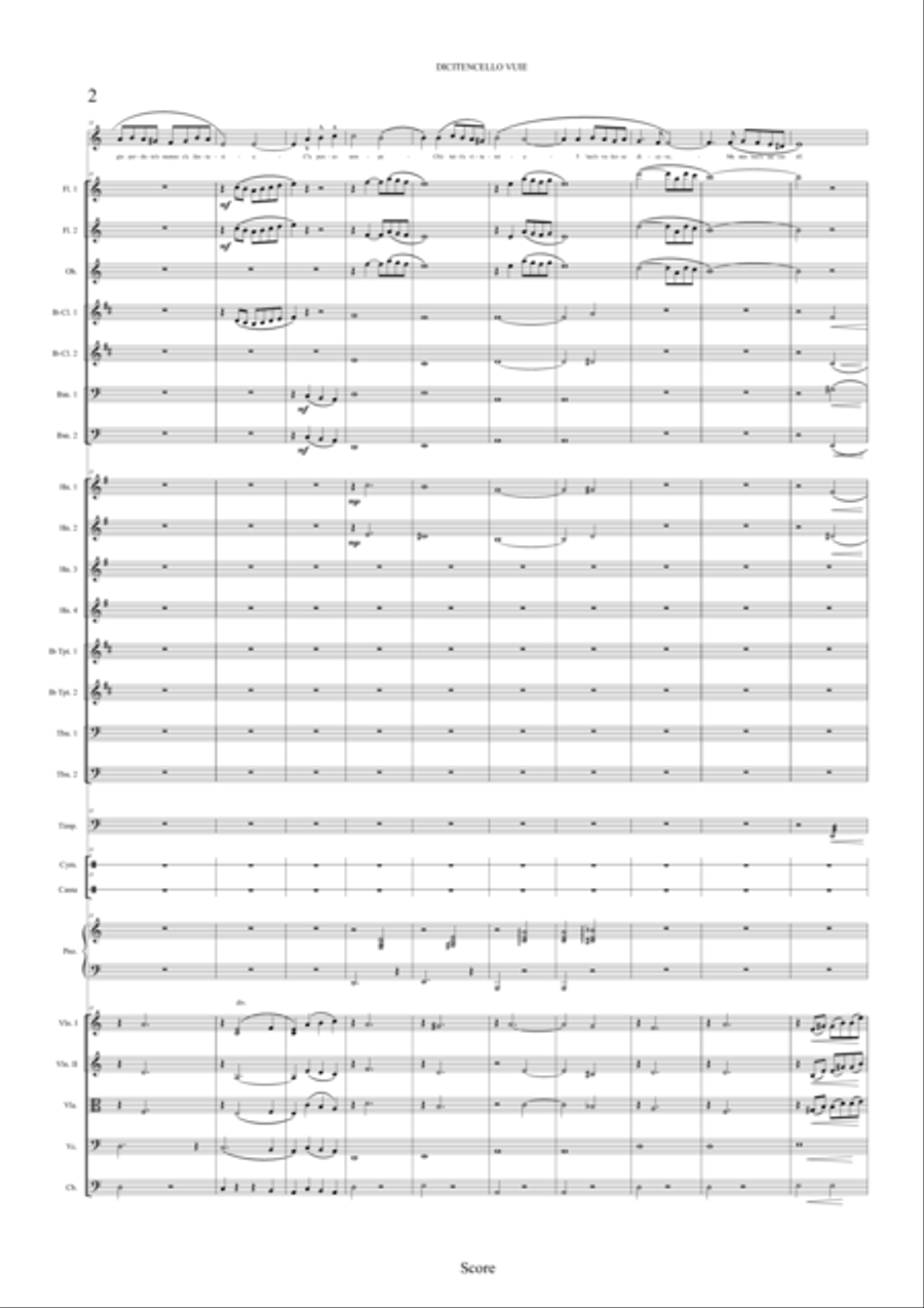 Dicitencello vuie Full Orchestra scores gallery preview page 2