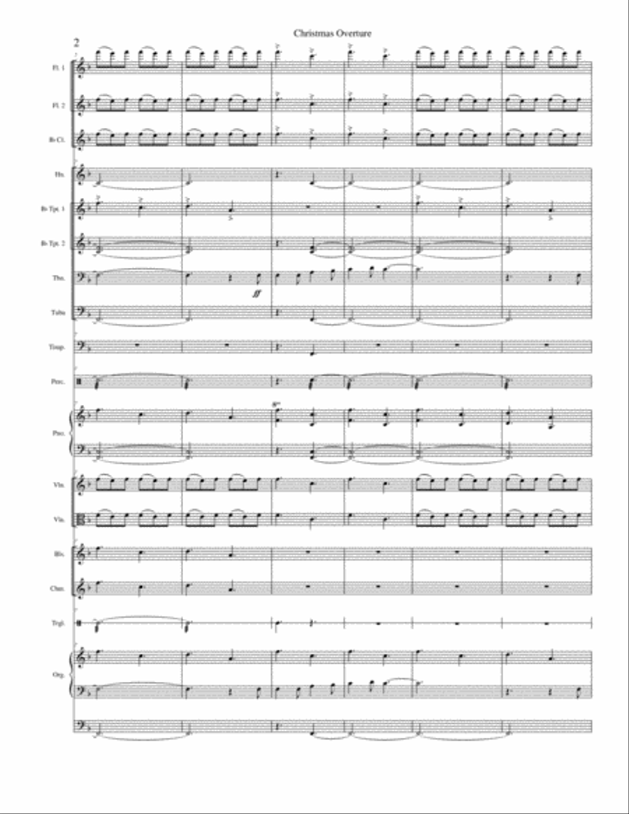 A Christmas Overture Full Orchestra scores gallery preview page 2