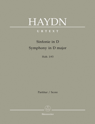 Book cover for Symphony in D major Hob. I:93