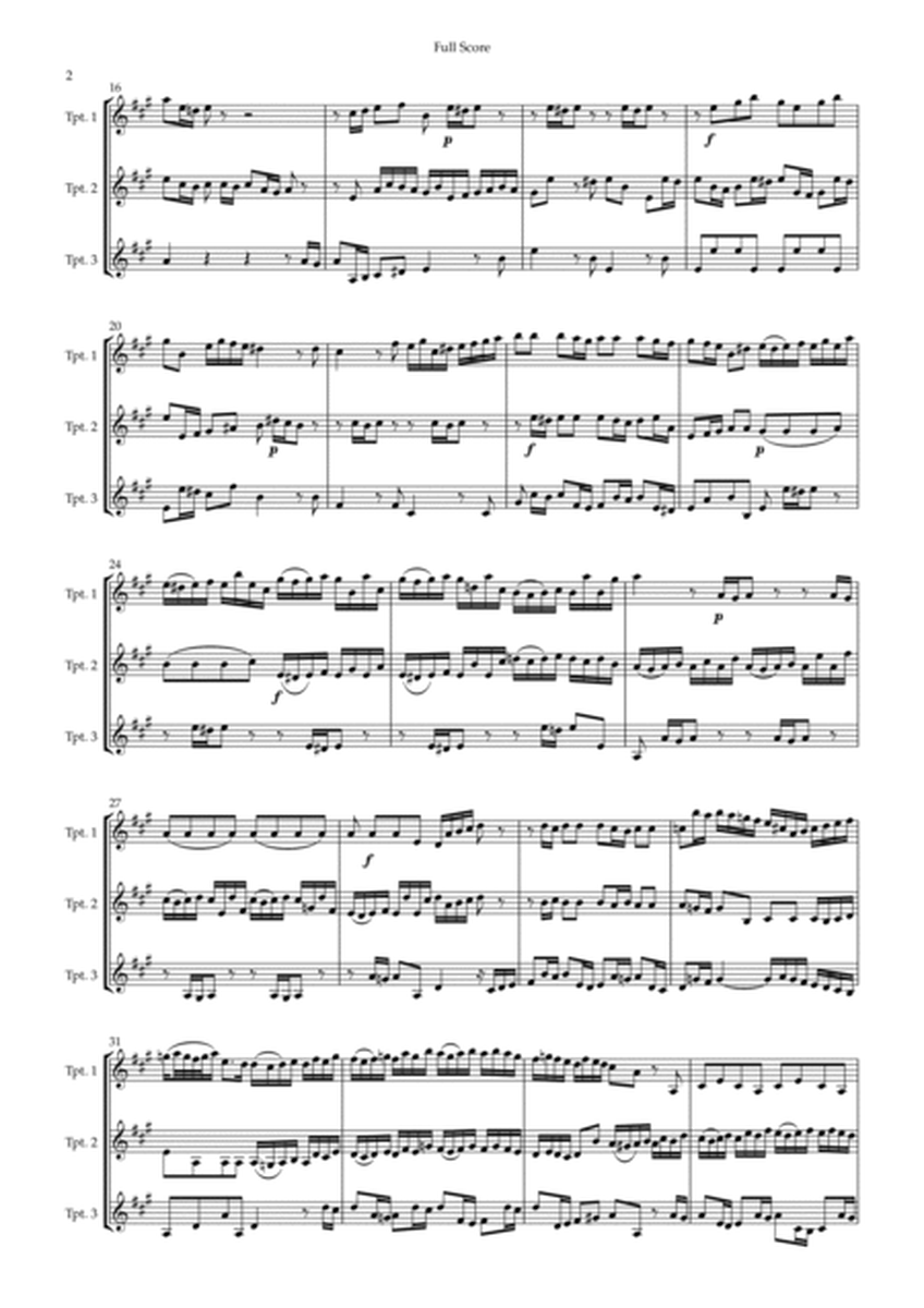 Brandenburg Concerto No. 3 in G major, BWV 1048 1st Mov. (J.S. Bach) for Trumpet in Bb Trio image number null