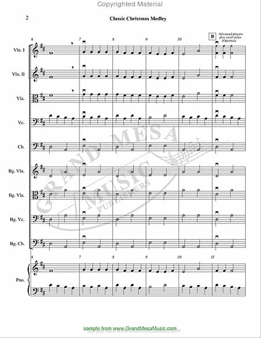 Classic Christmas Medley String Orchestra scores gallery preview page 3