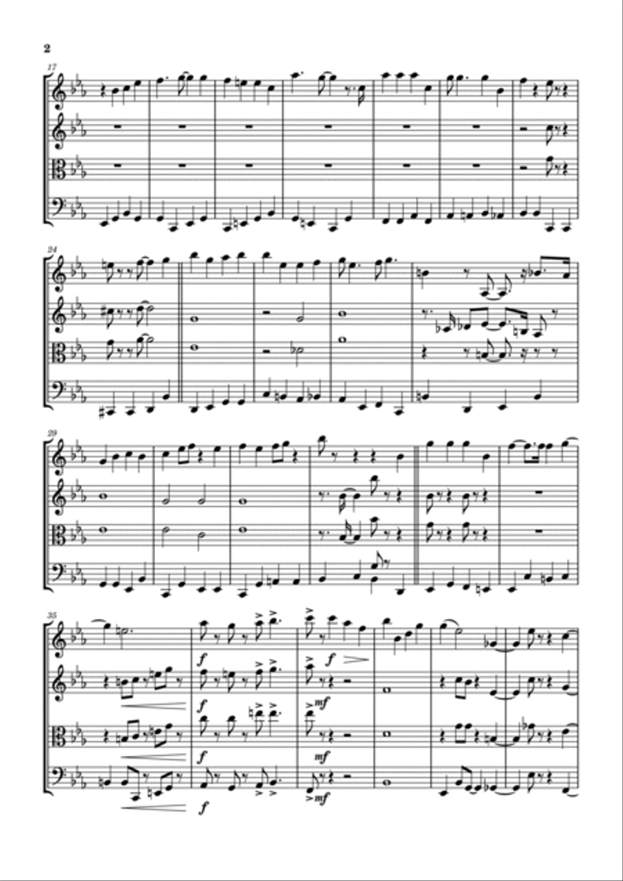 A Hand For Mrs. Claus A Hand For Mrs. Claus String Quartet scores gallery preview page 3