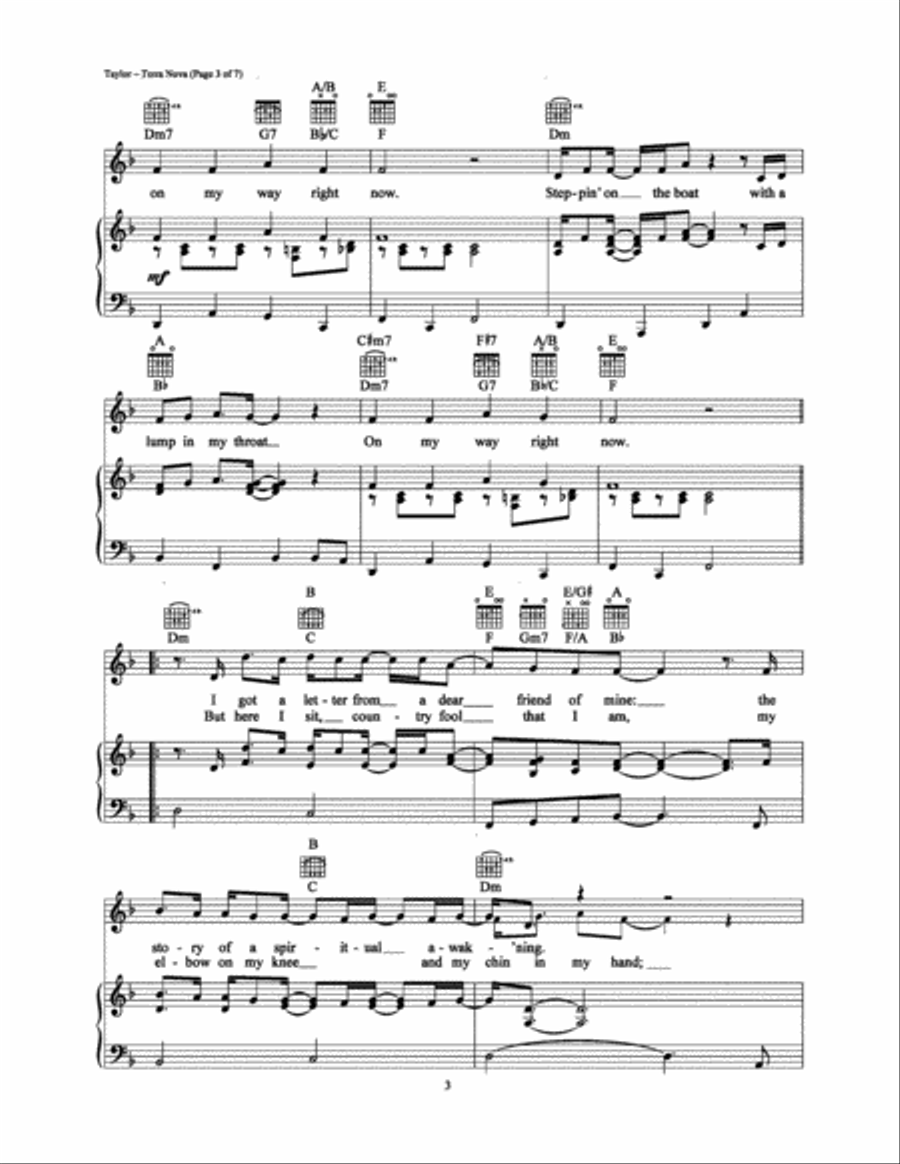 Terra Nova Piano, Vocal, Guitar scores gallery preview page 3
