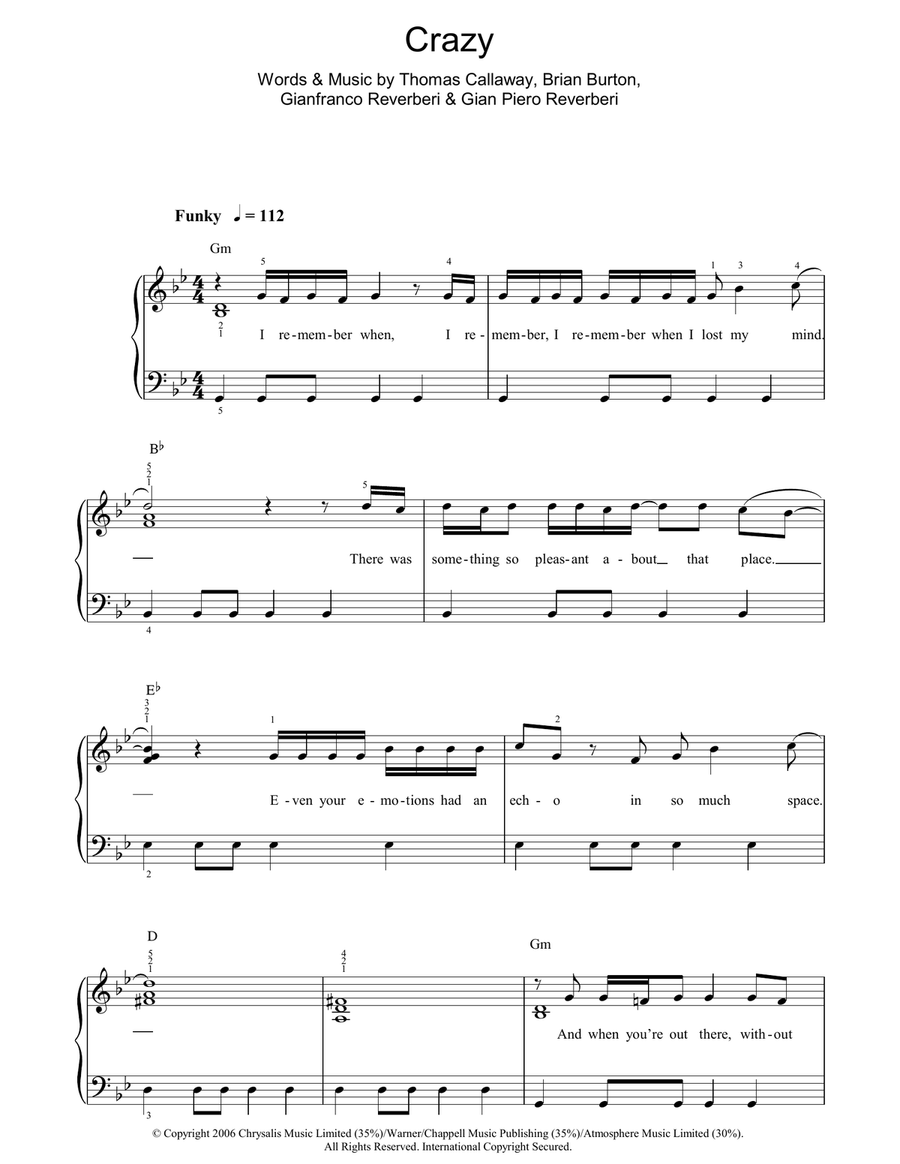 Crazy Easy Piano scores gallery preview page 1